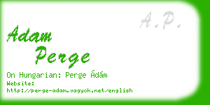 adam perge business card