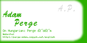 adam perge business card